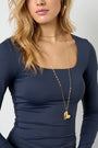Stainless Steel Long Necklaces Heart Casual Daily Simple Series Women's jewelry