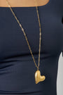 Stainless Steel Long Necklaces Heart Casual Daily Simple Series Women's jewelry