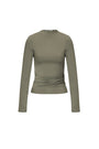 Nylon Long sleeve tops Solid color Basic All Fit  Clothes