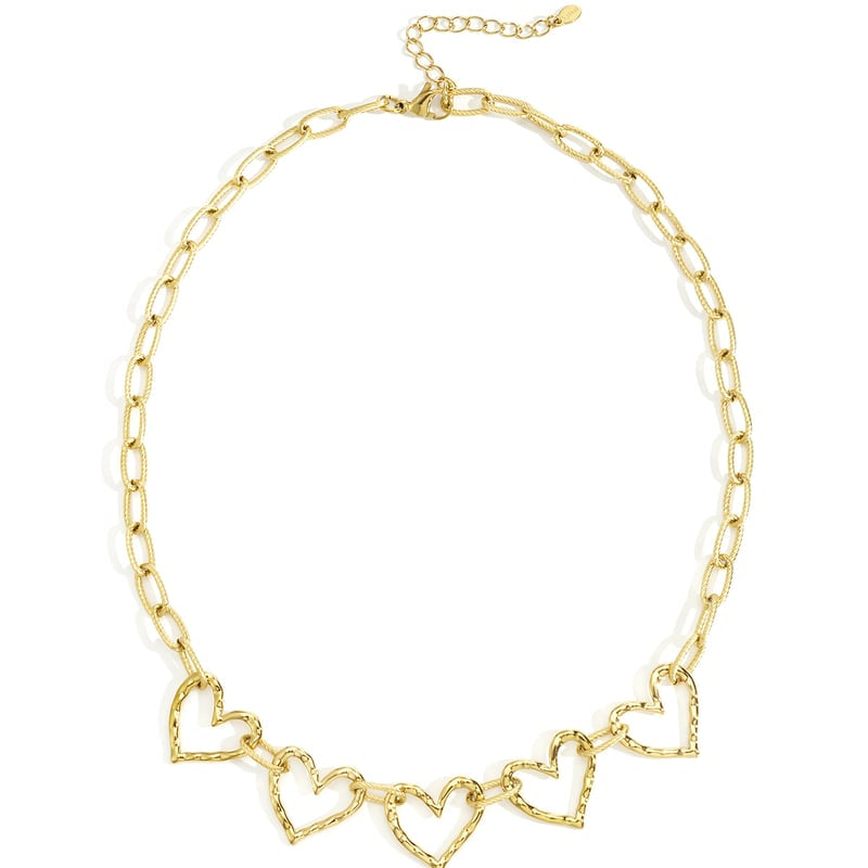 Stainless Steel Chain Necklaces Heart Casual Daily Simple Series Women's jewelry