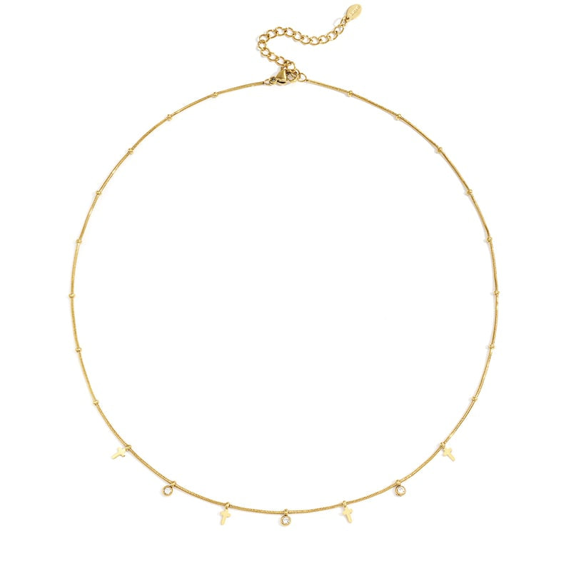 Stainless Steel Chain Necklaces Cross Casual Daily Simple Series Women's jewelry