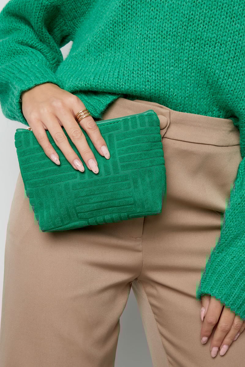 Lightweight Jacquard Travel Makeup Bag