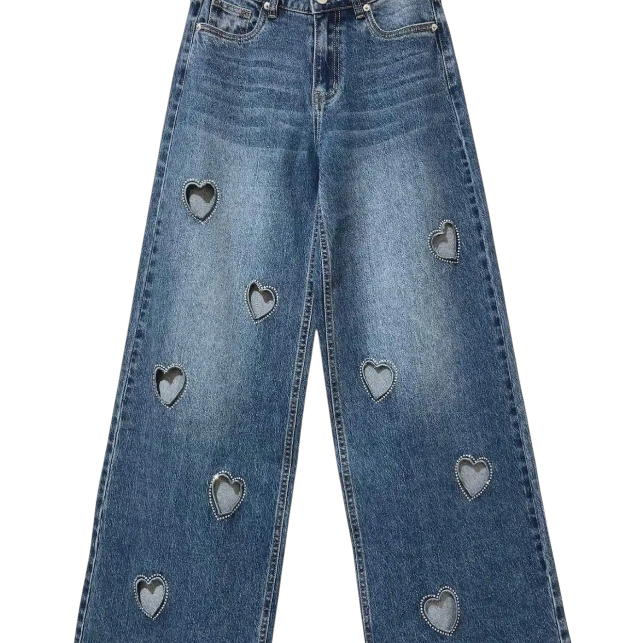 Queen Hearts Jeans Bleu Hearts