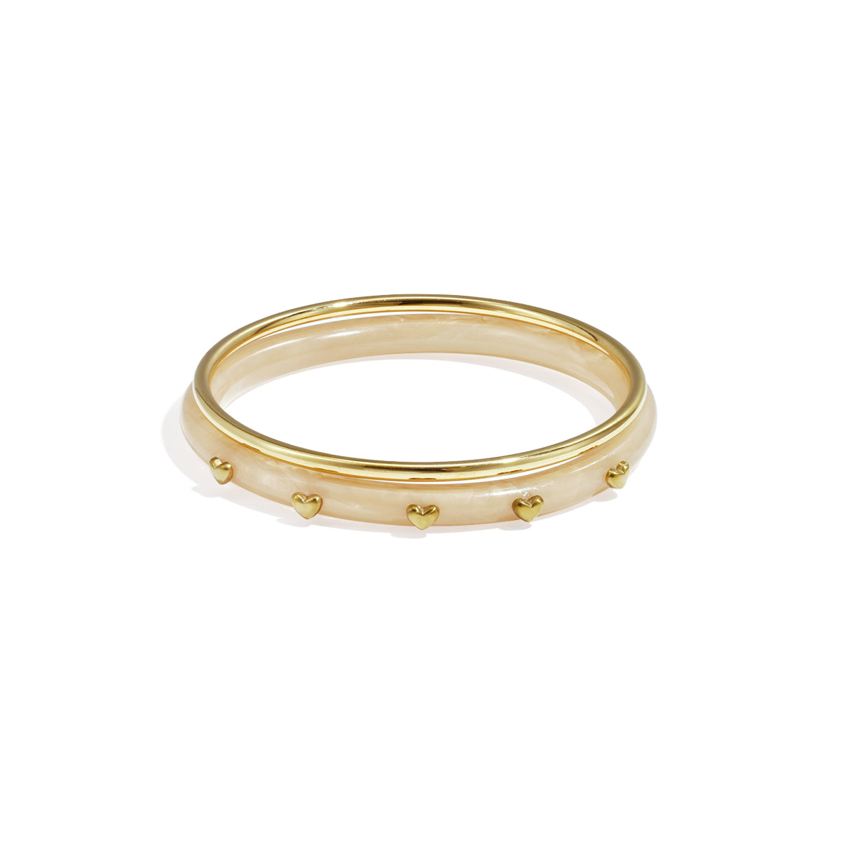 Bangle set with heart detail