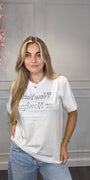 T-shirt Wit Met Studs