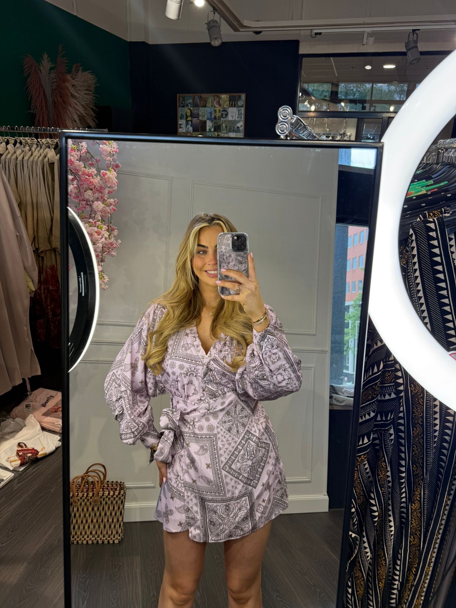 Wikkeljurkje Paisley Print Roze