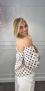 Off Schouder Top White Dots