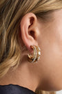 Iron Hoop Earrings circle Elegant Christmas Luxurious Series Women's jewelry