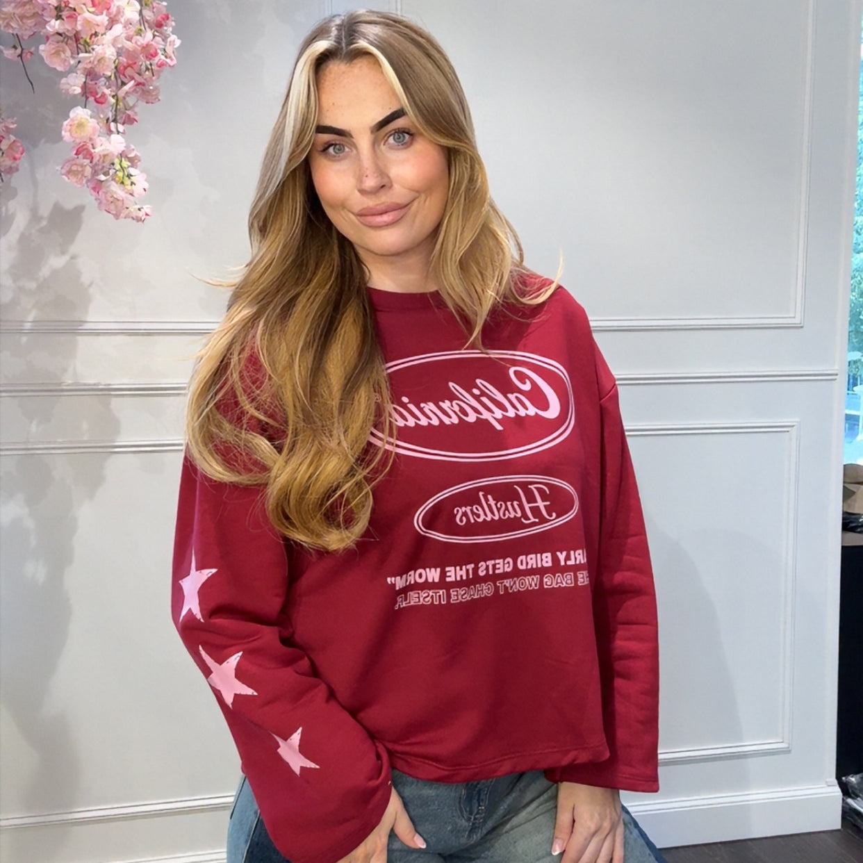 T-shirt Ster Lange Mouw Rood