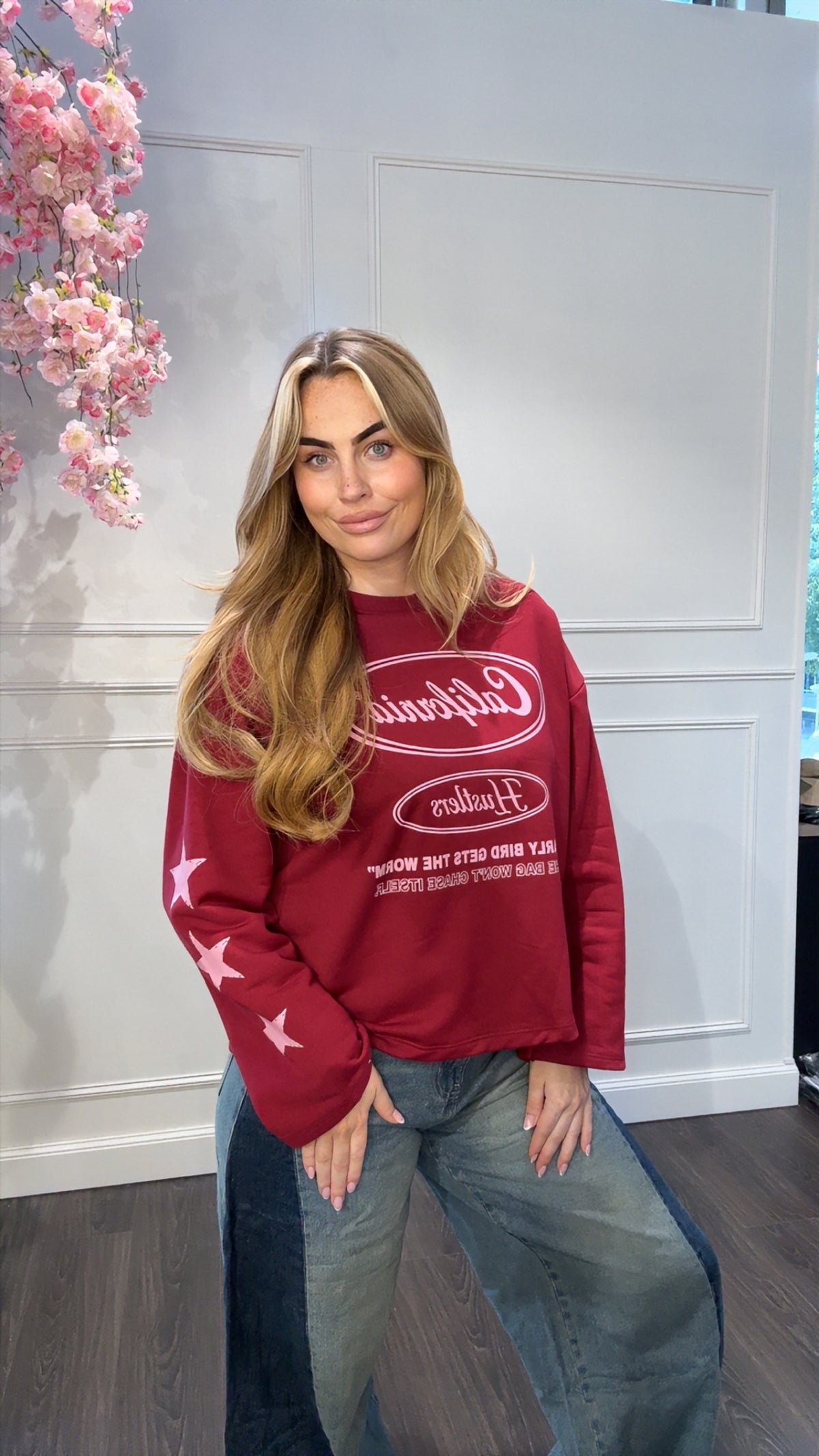 T-shirt Ster Lange Mouw Rood