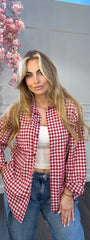 Blouse Rood-Wit Geruit