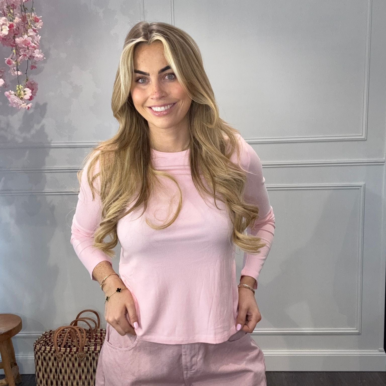 Ambika Basic Top Roze — one size t/m maat 40, veelzijdig te combineren | IZANI