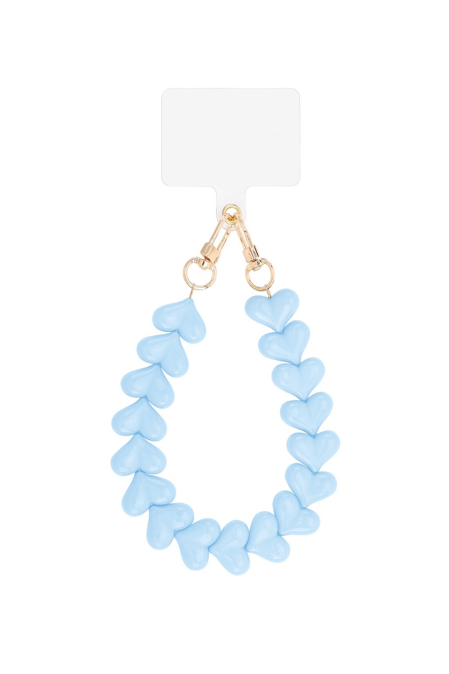 Phone Cord Hartjes Licht Blauw