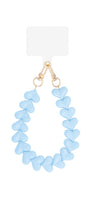 Phone Cord Hartjes Licht Blauw