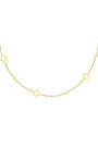 Necklace open clovers Gold Color Stainless Steel