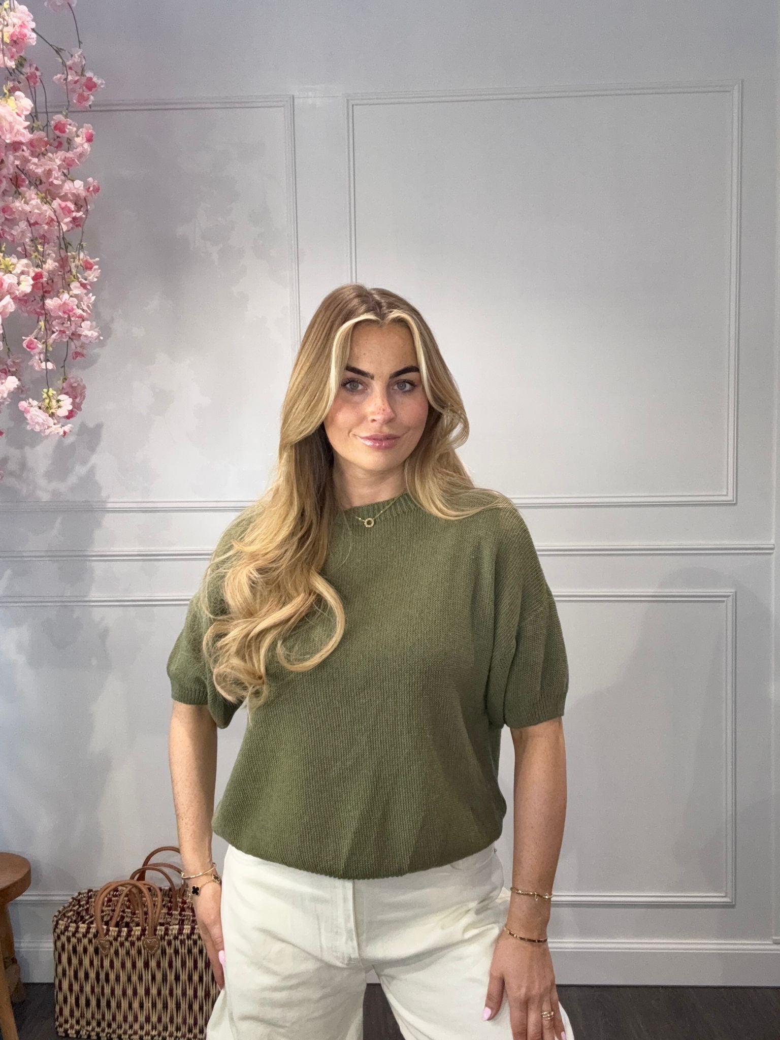 Mandy Jane Top Army Groen