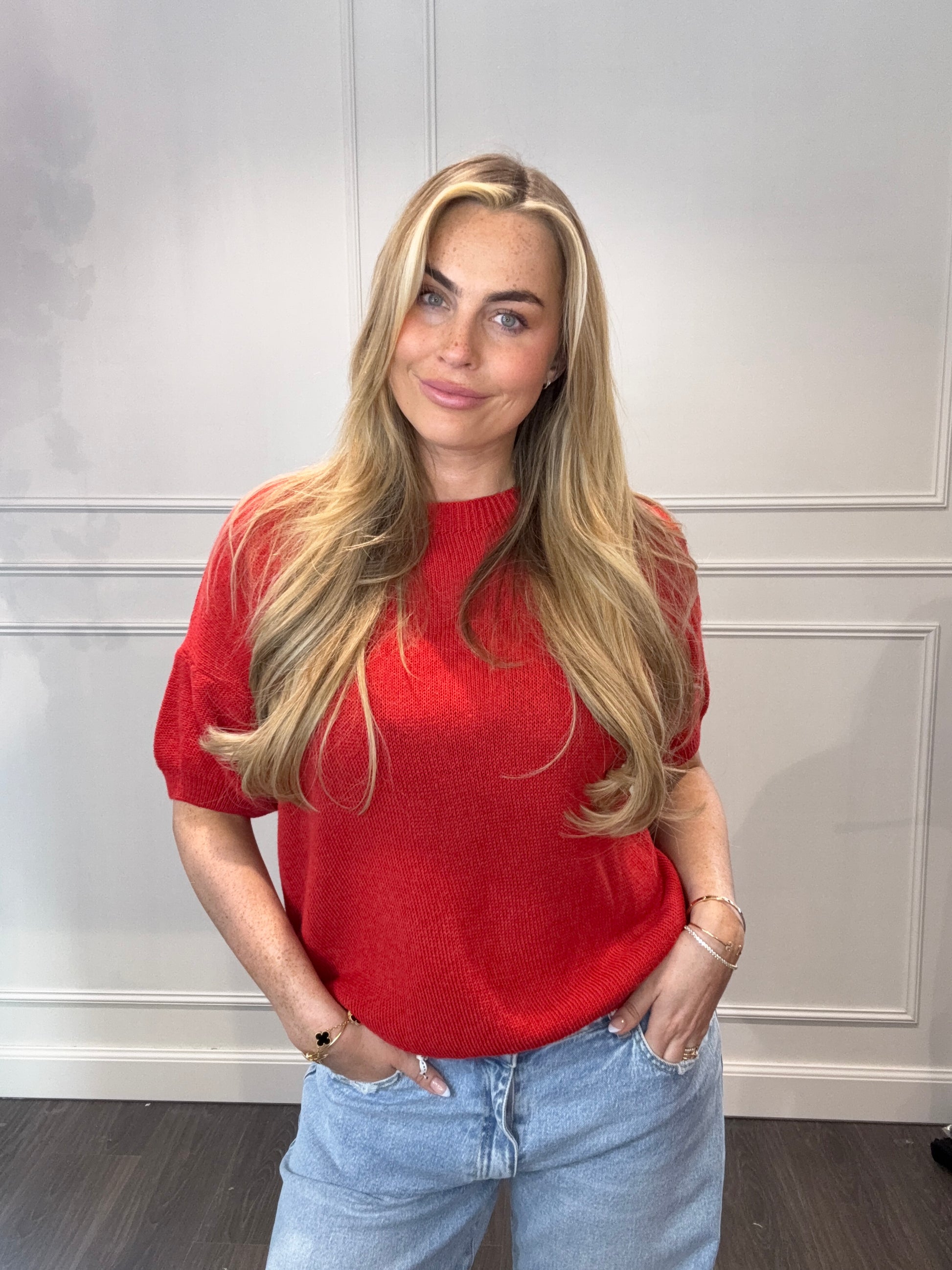 Mandy Jane Top Orange Rood