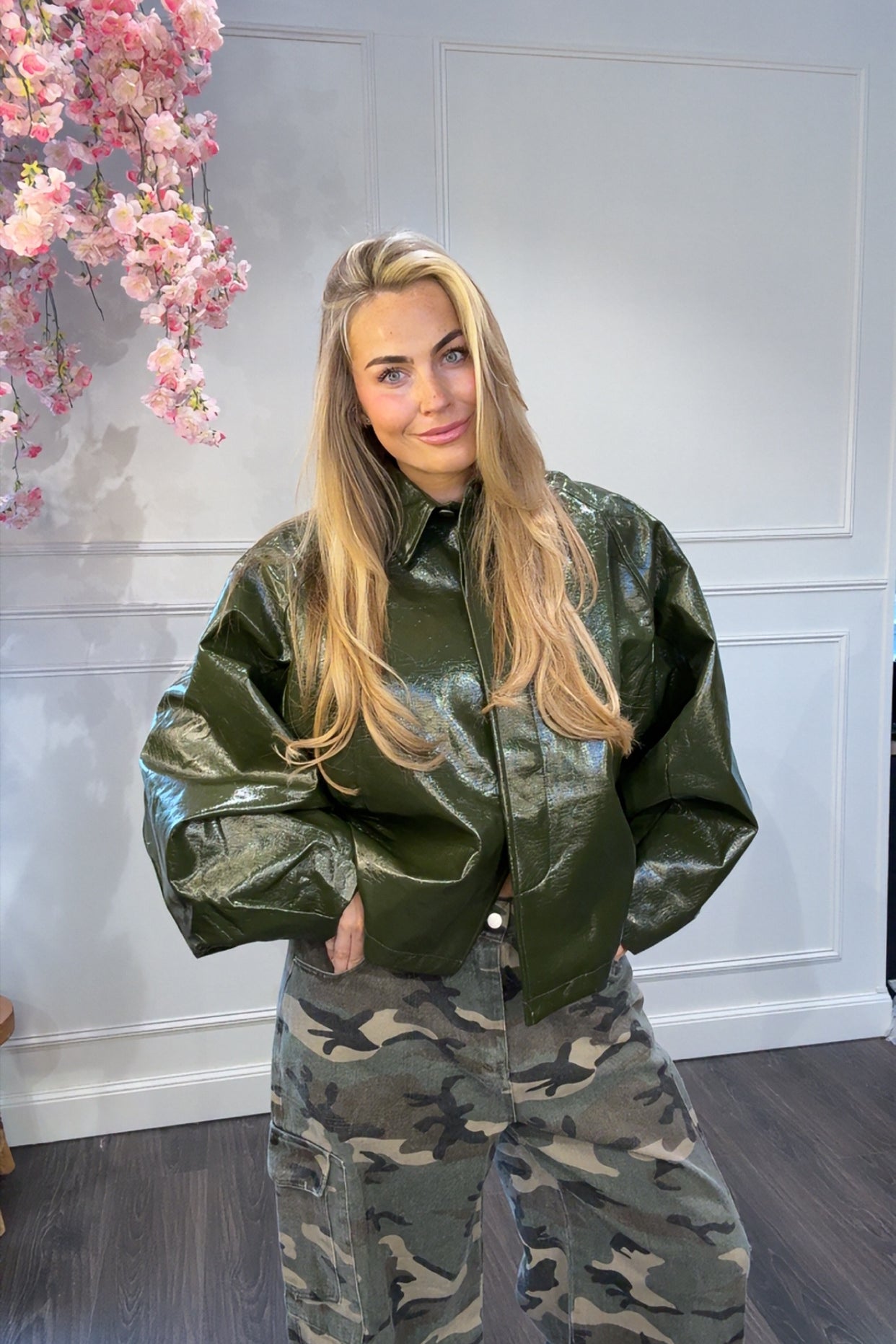 Jas Laklook Groen  Ambika