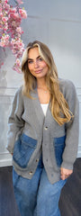 Vest Grijd Grof Met Jeans