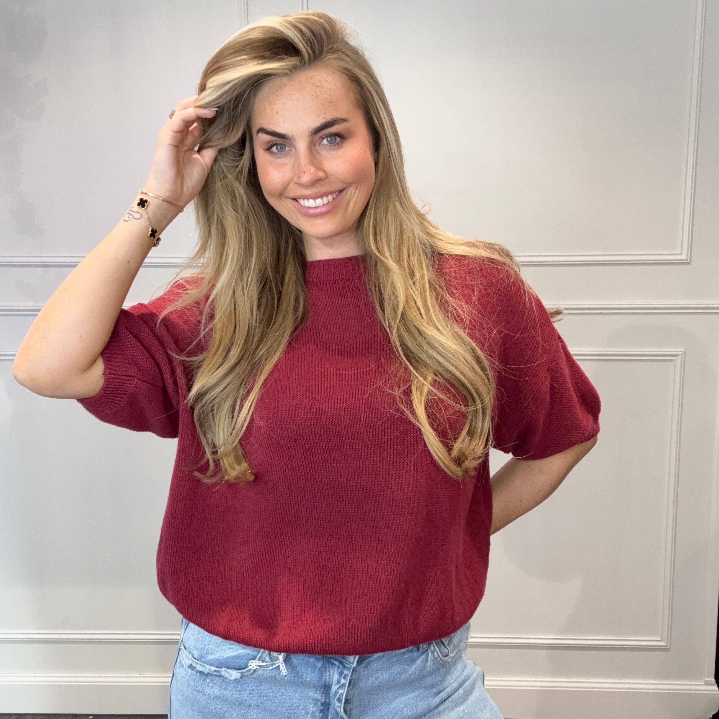 Mandy Jane Top Bordeaux