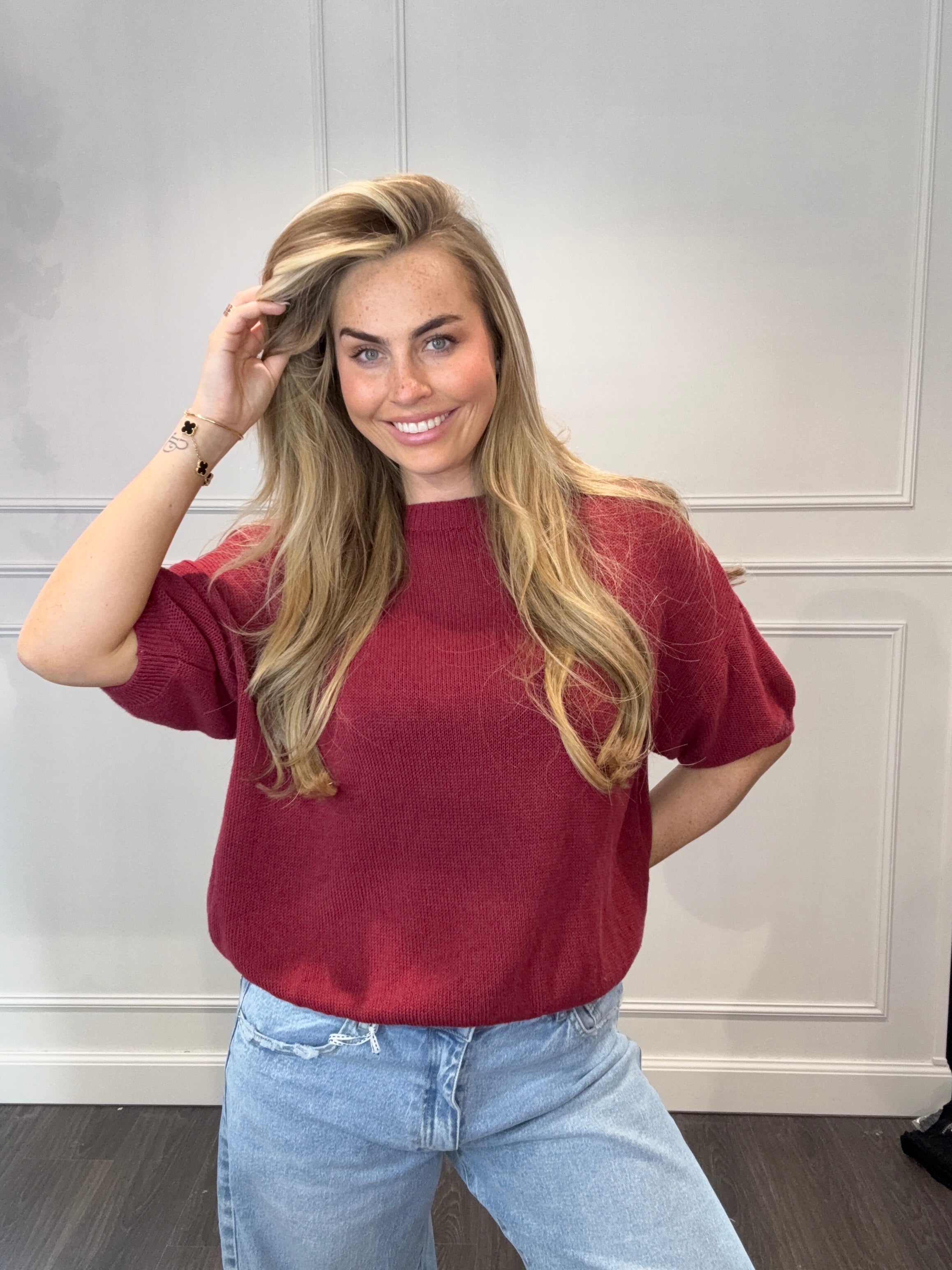 Mandy Jane Top Bordeaux
