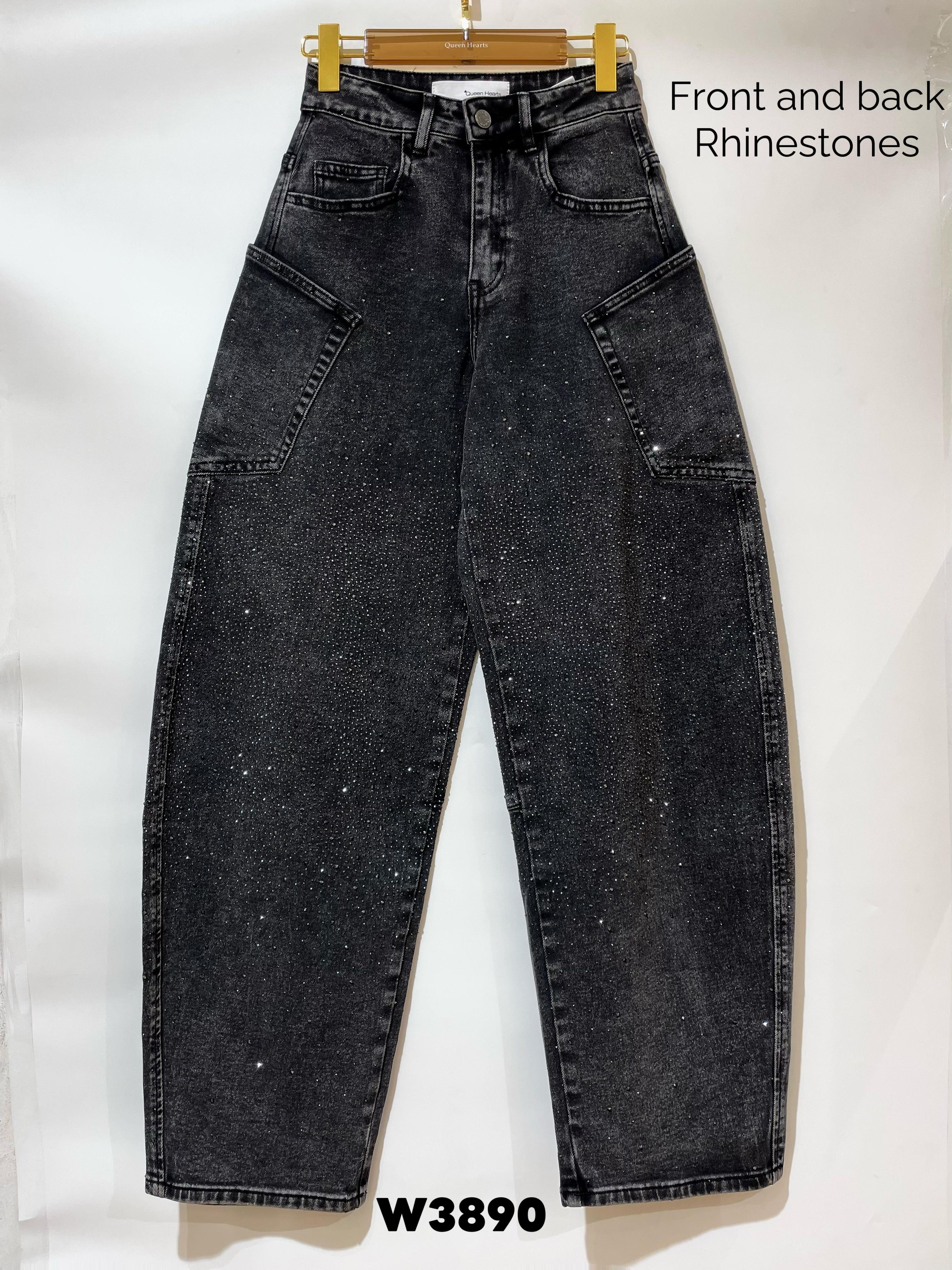 Queen hearts jeans stone grey