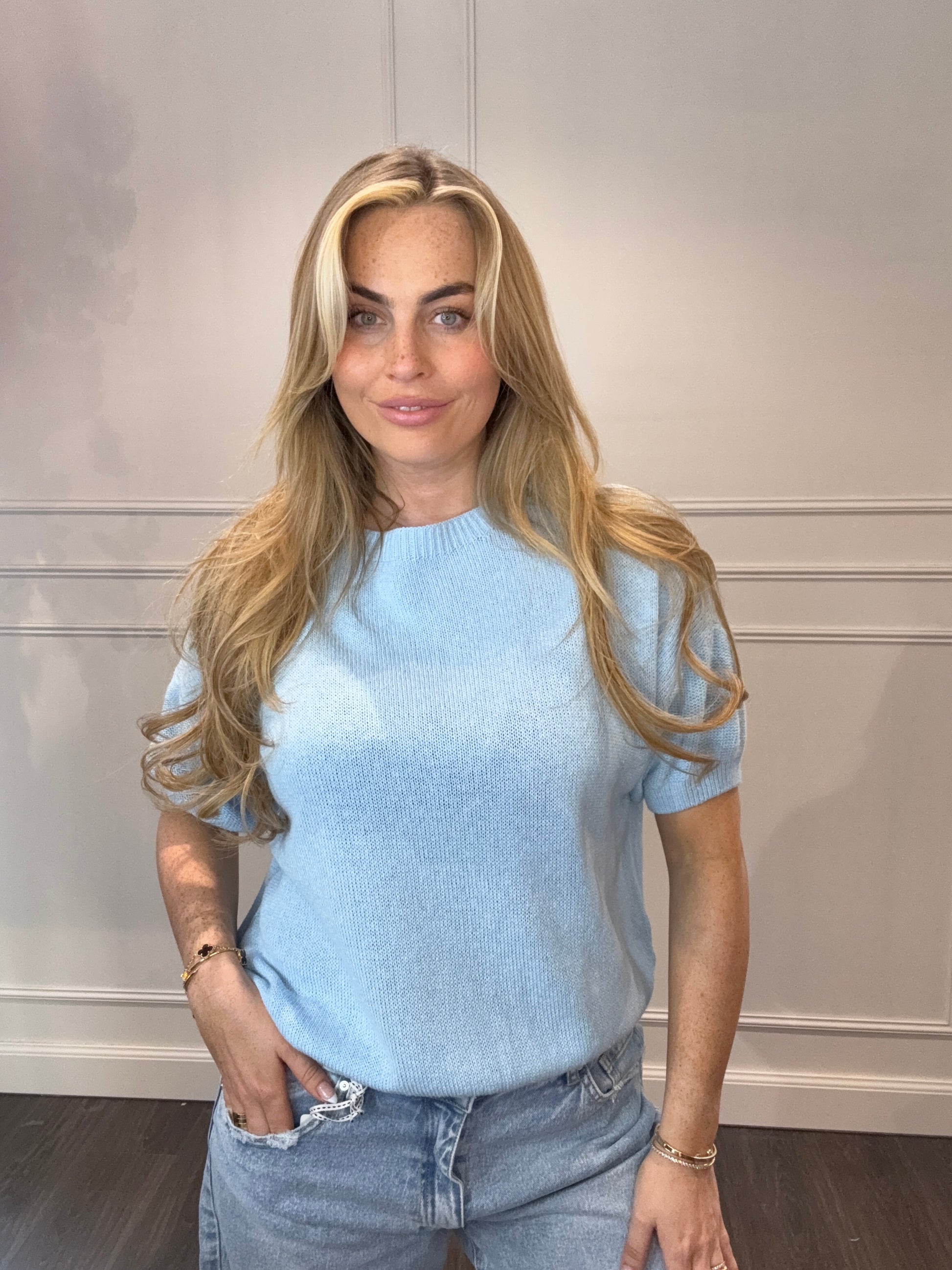 Mandy Jane Top Baby Blauw