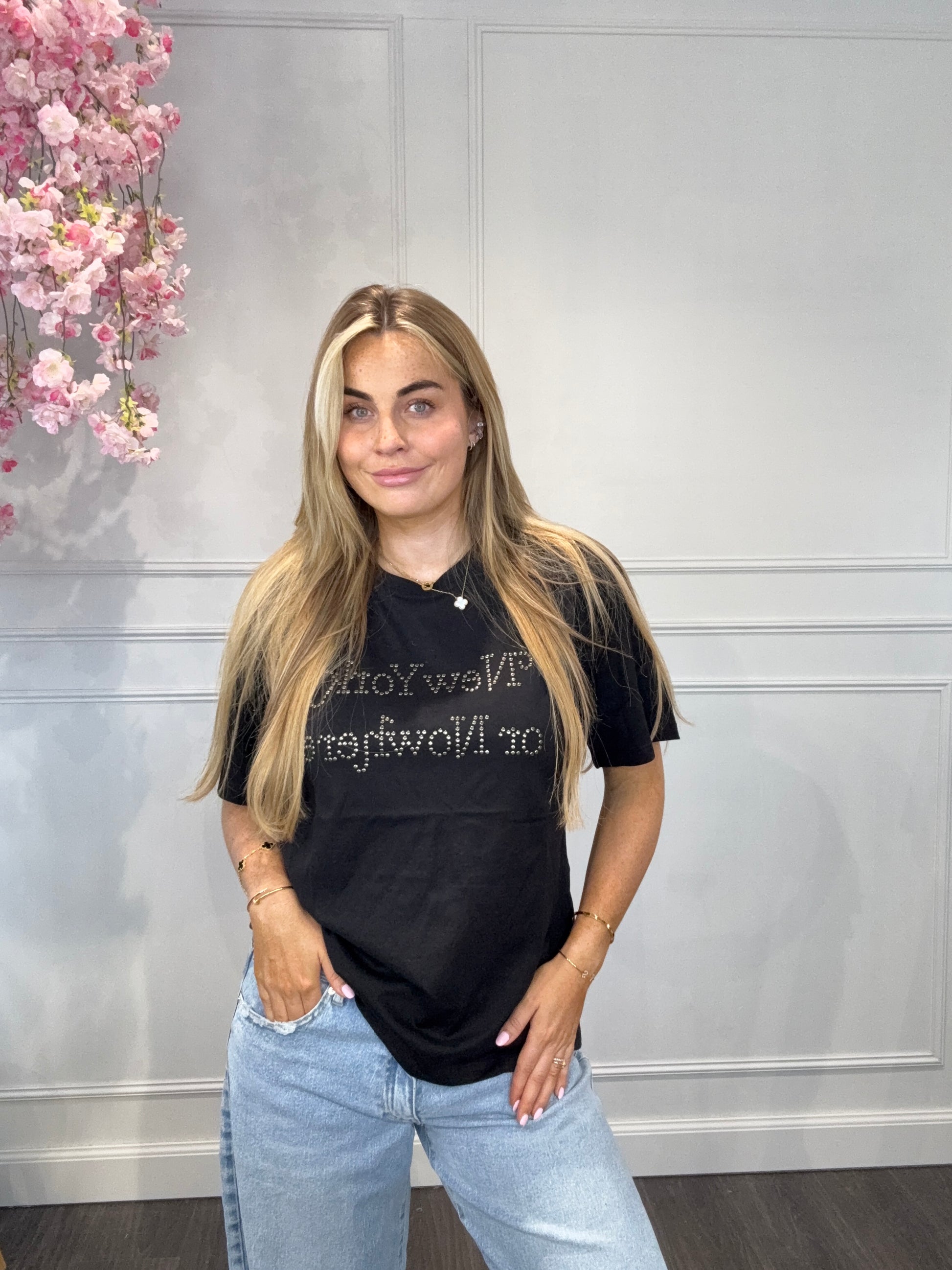 T-Shirt Zwart Met Studs
