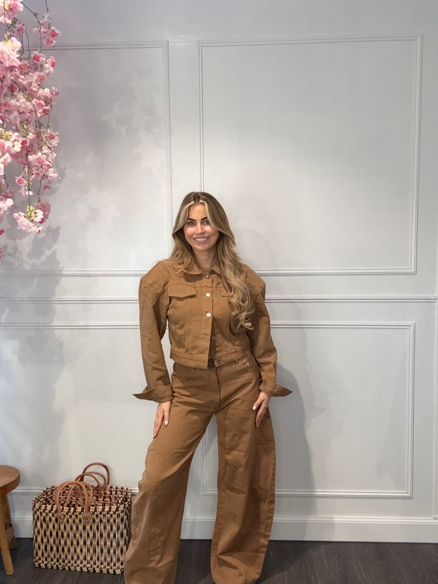 2 Delige Set Denim Rebel Camel