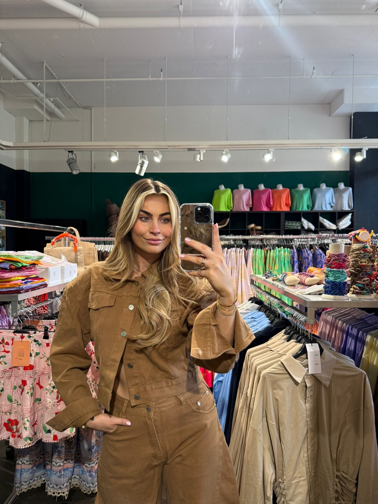 2 Delige Set Denim Rebel Camel
