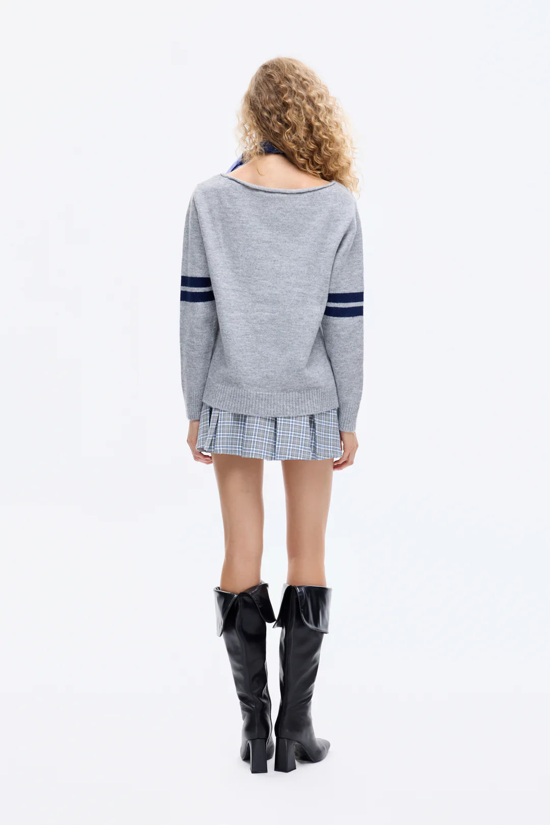 Trui Knitted 94 Grijs-Blauw