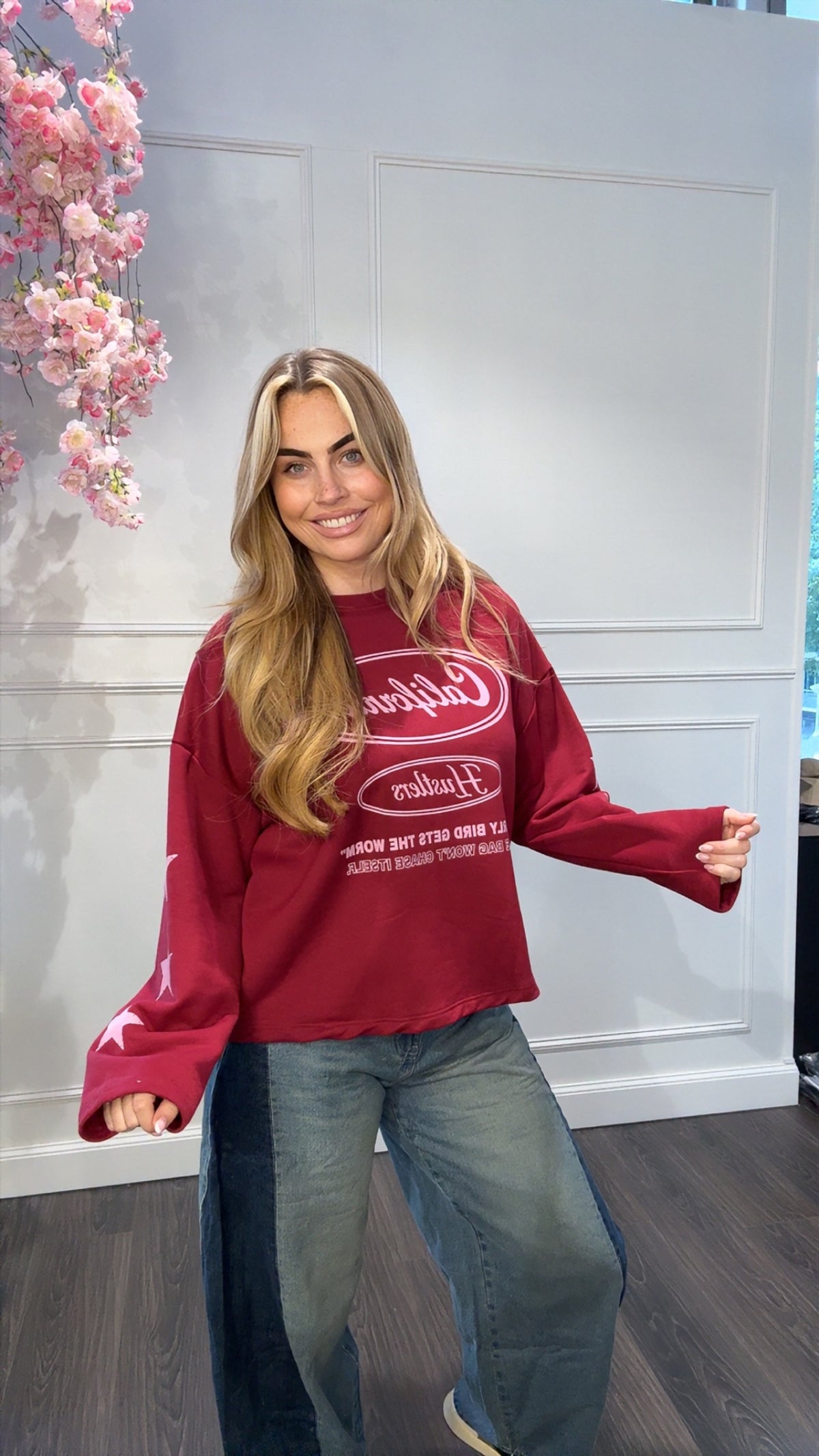 T-shirt Ster Lange Mouw Rood