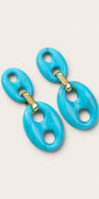 Bean Schakel Oorbellen Turquoise