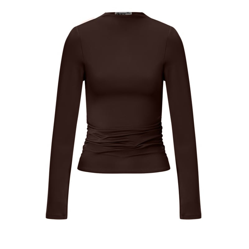 Nylon Long sleeve tops Solid color Basic All Fit  Clothes