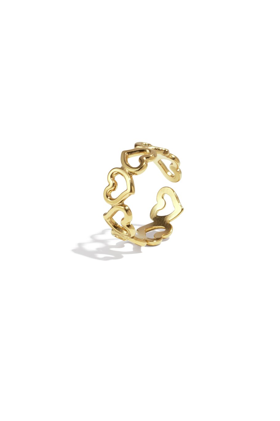 Ring Little Cute Hearts Goud