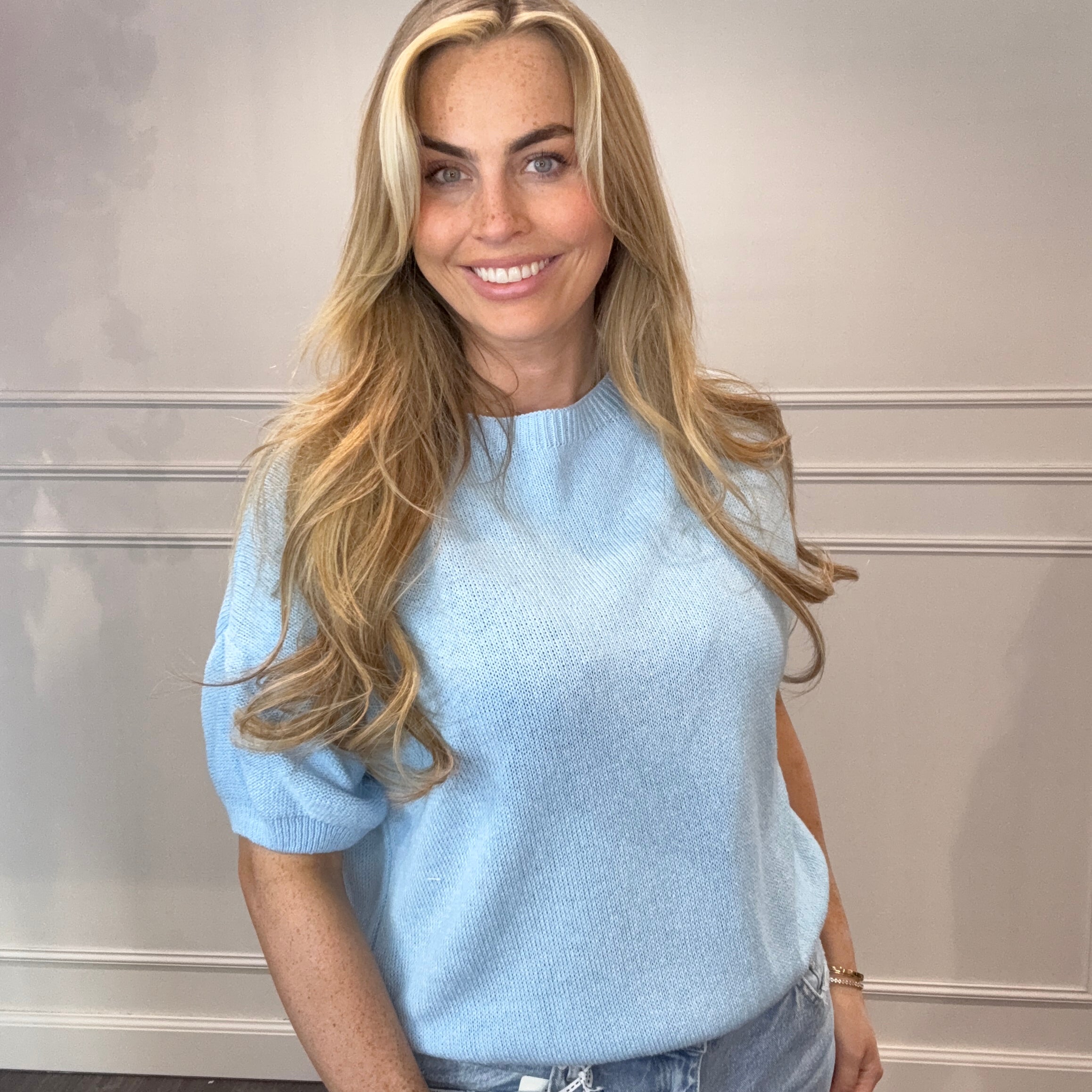 Mandy Jane Top Baby Blauw