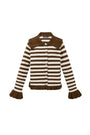 Polyester fiber (polyester) Knit cardigan Stripes Casual Fall/Winter  Clothes