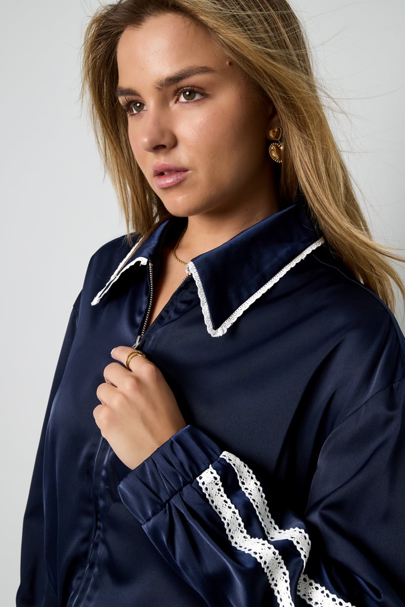 Satin Look Sporty Jacket