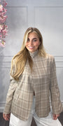 Ambika Blazer Side Down Button Beige-Bruin