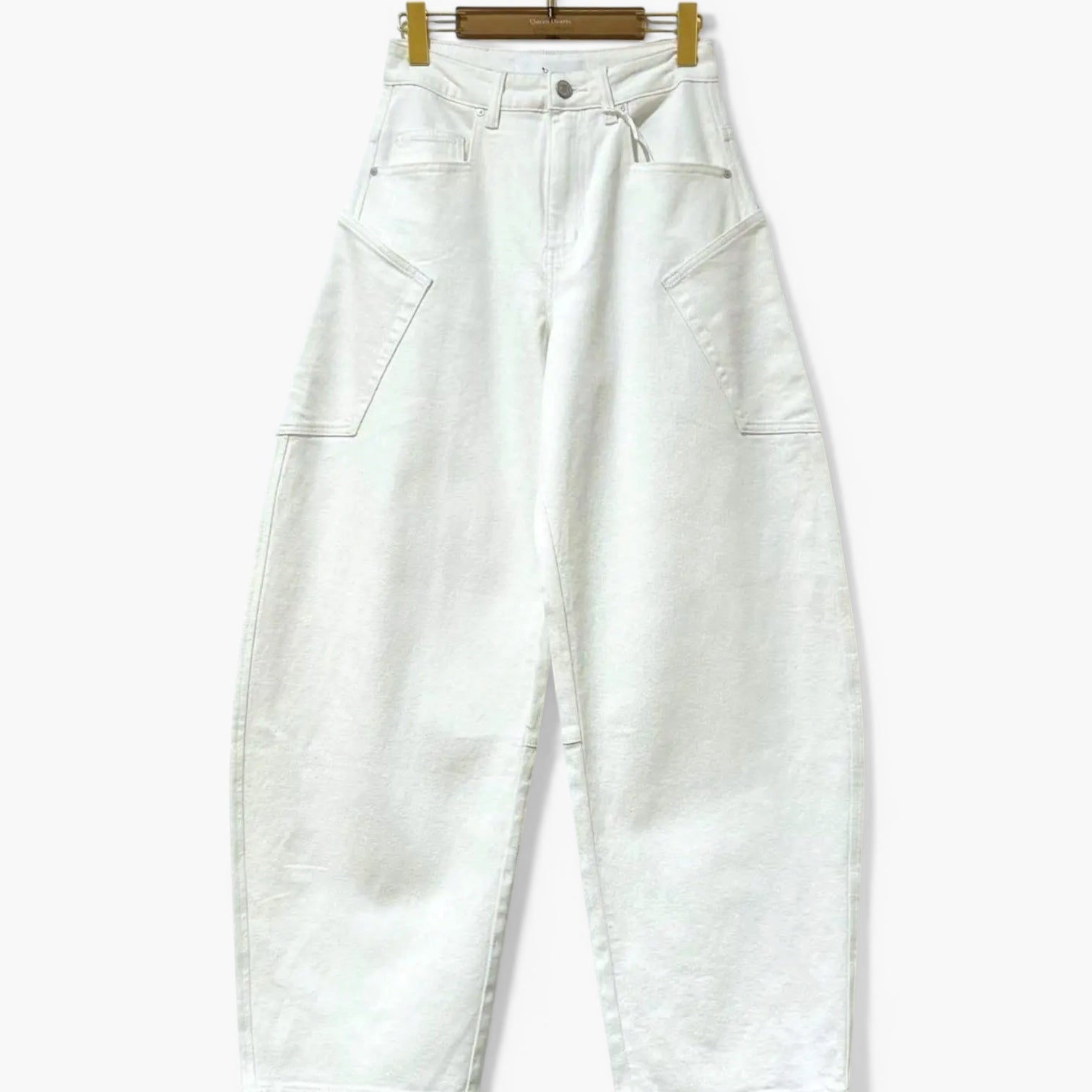 Queen Hearts Jeans Gebroken Wit Balloon