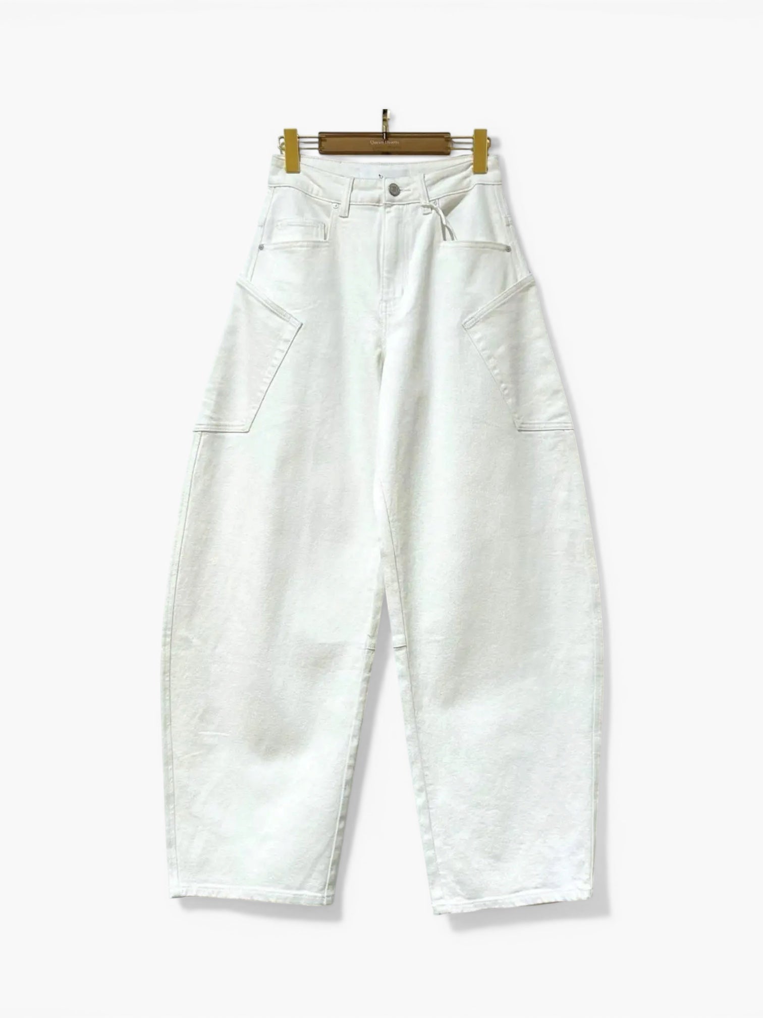 Queen Hearts Jeans Gebroken Wit Balloon