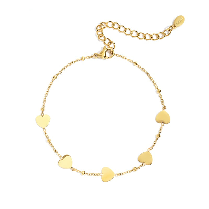 Stainless Steel Chain Bracelets Heart Casual Daily Simple Series Women's jewelry