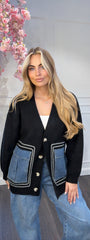 Vest Zwart Grof Met Jeans