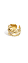 Statement ring with rose in heart