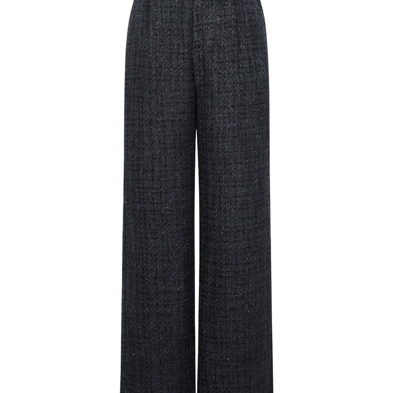 Polyester fiber (polyester) Straight pants Checkered Elegant Fall/Winter  Clothes