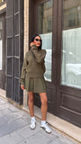 2 Delige Set Army Groen - Hoodie & Rokje