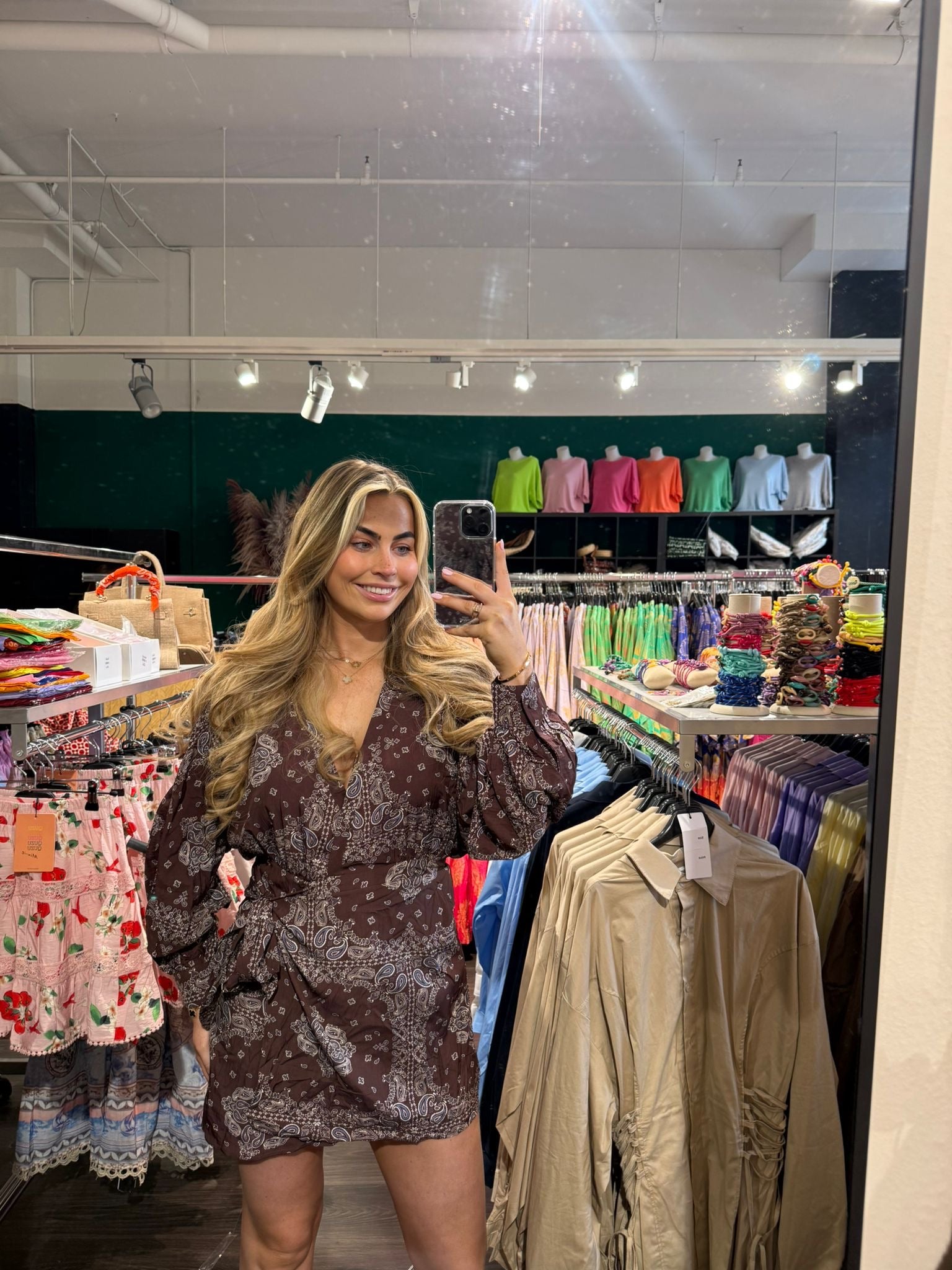 Wikkeljurkje Paisley Print Bruin
