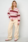 Polyester fiber (polyester) Knit sweaters Stripes Casual Fall/Winter  Clothes