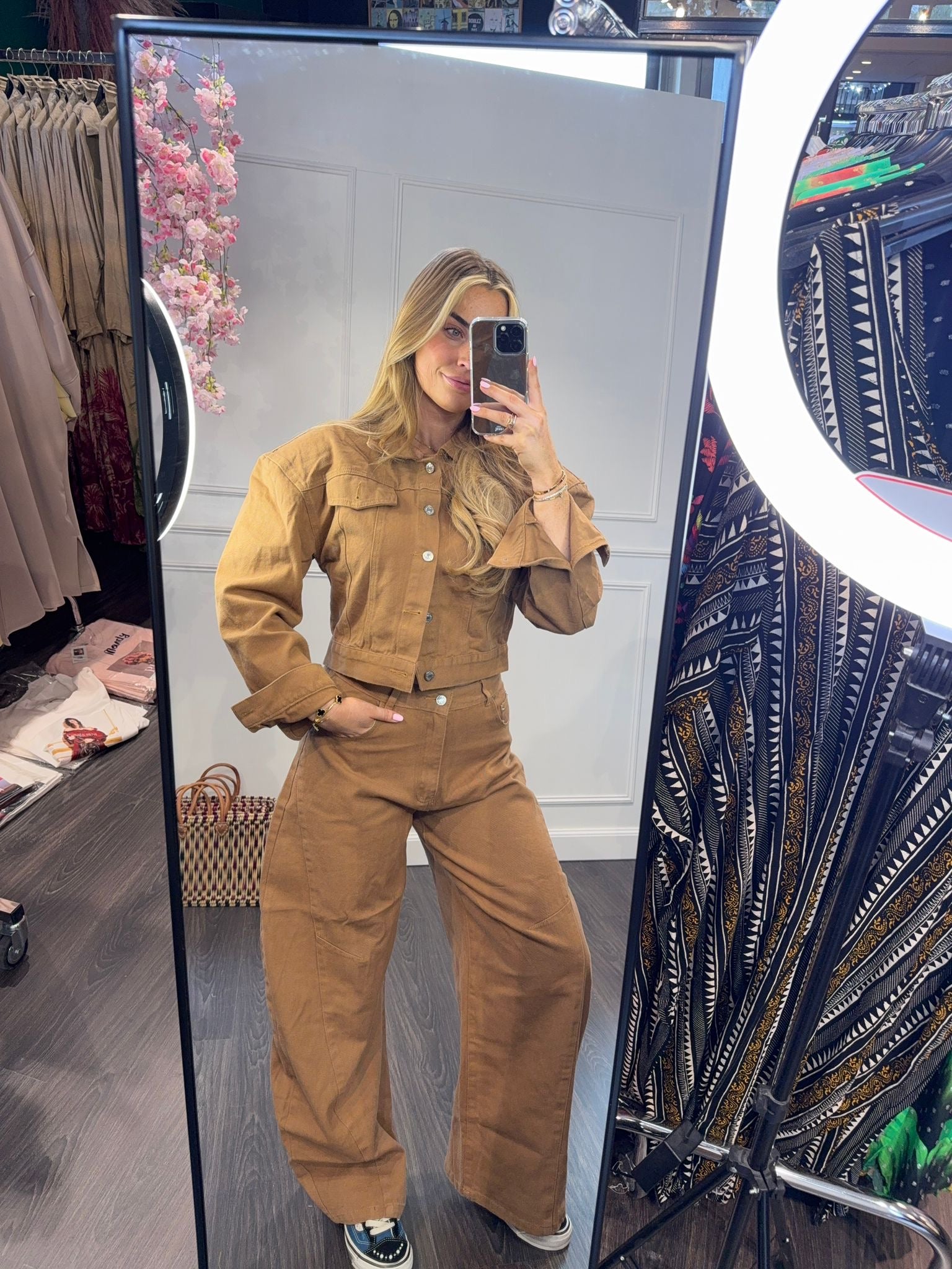 2 Delige Set Denim Rebel Camel