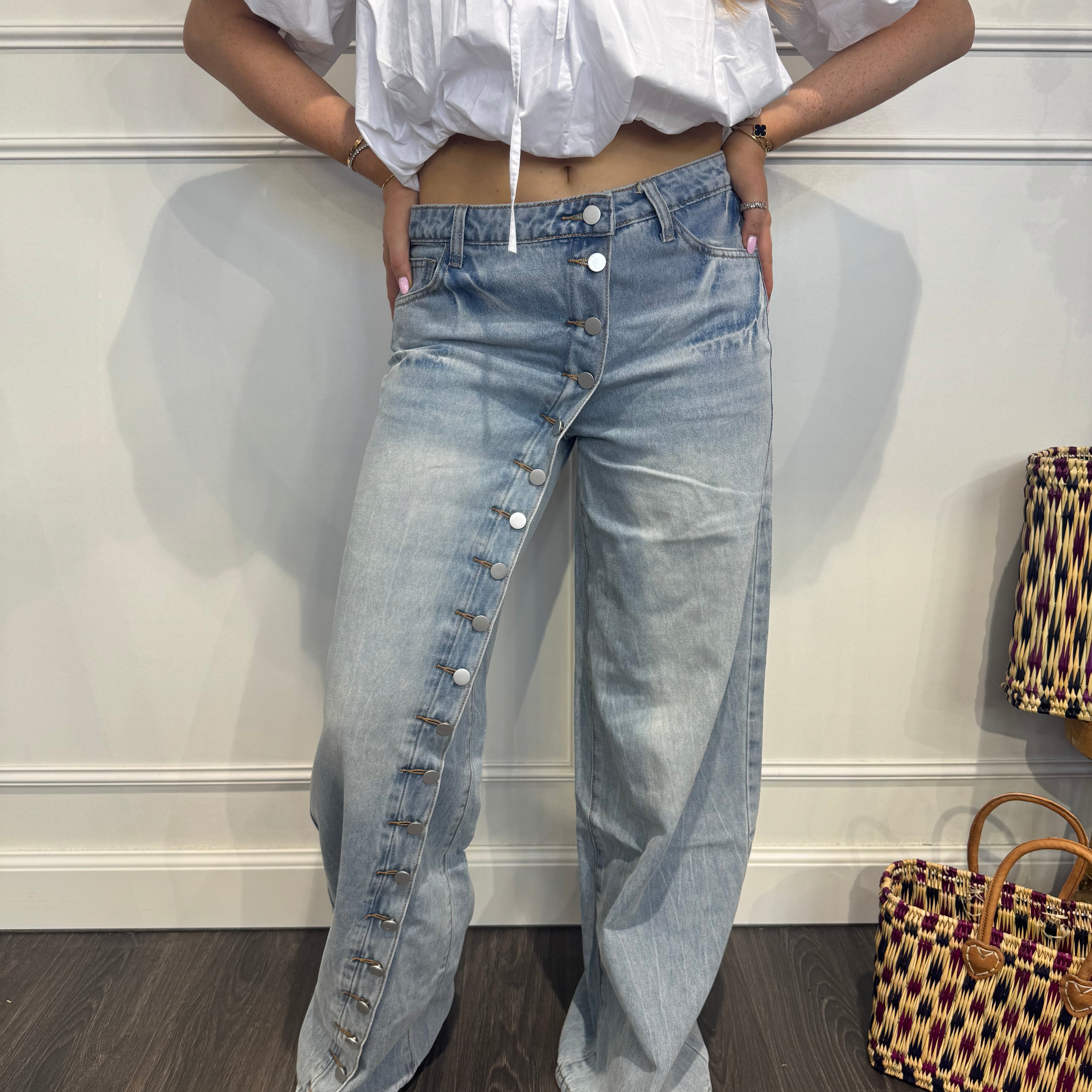 Jeans Side Buttons